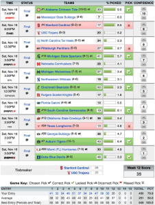 espn pick'em 2013 week 12